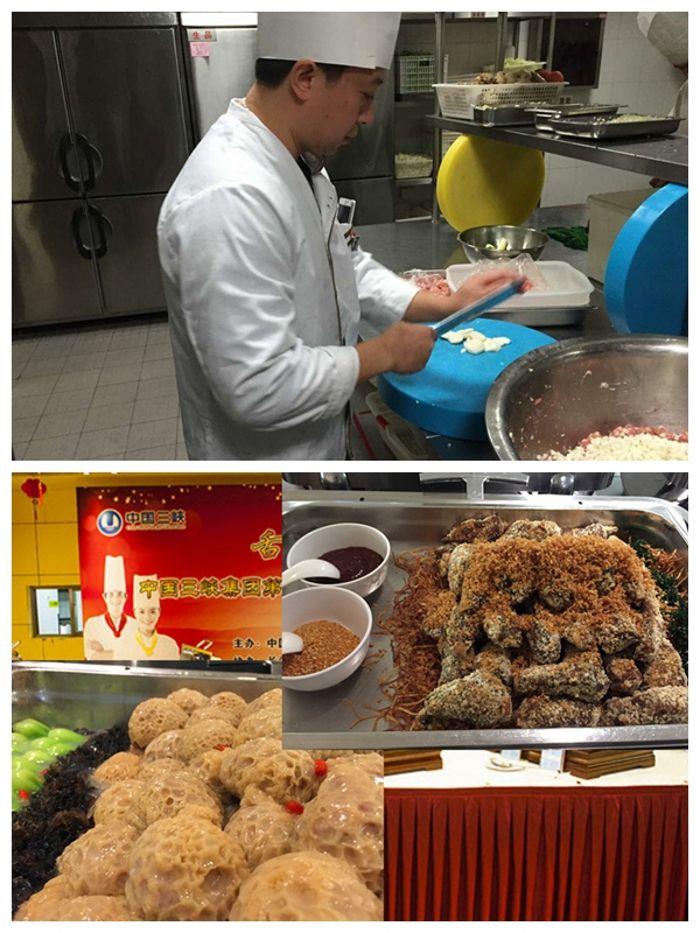 拼圖紅案一等獎(jiǎng)獲得者蘭金海及作品 拼圖紅案一等獎(jiǎng)獲得者蘭金海及作品